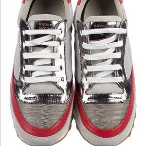 Brunello Cucinelli Suede Monili accented sneakers